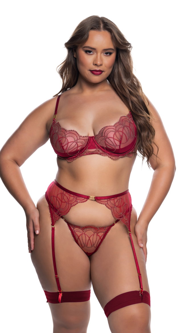 Plus Beaded Belle Garter Set