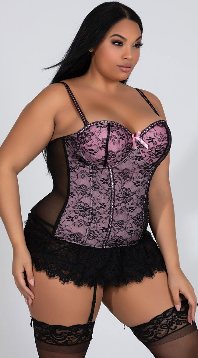 Plus Size Victorian Lace Bustier