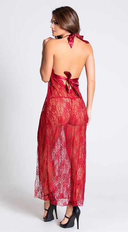 Lace Lingerie Gown Set