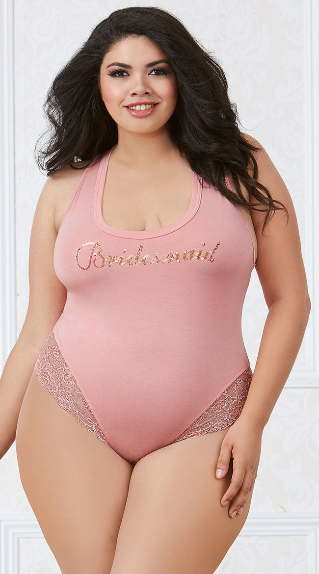 Plus Size Blushing Bridesmaid Bodysuit