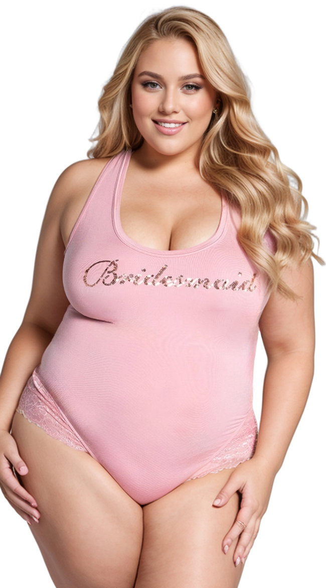 Plus Size Blushing Bridesmaid Bodysuit