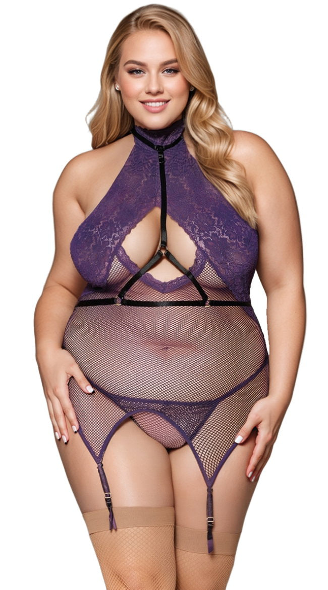 Plus Size Pleasure Princess Chemise Set