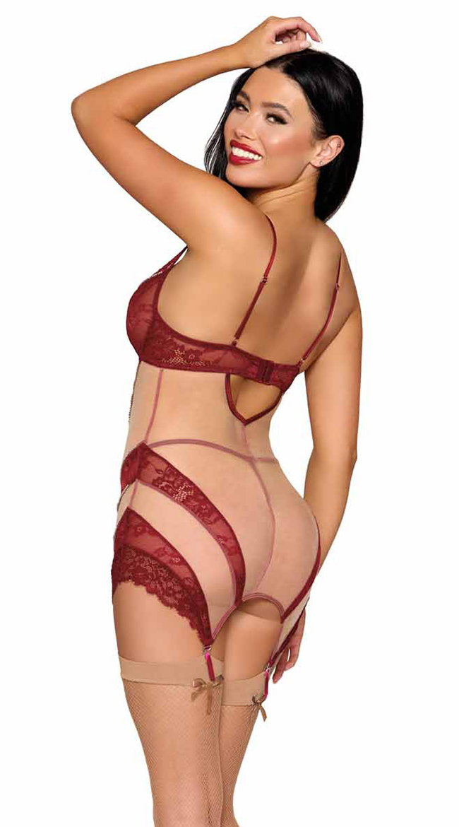 Rhinestone Garter Chemise