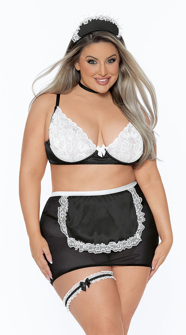 Plus Size Downtown Maid Lingerie Costume