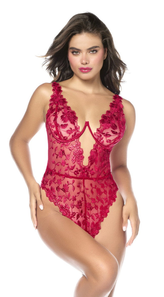 Ravishing Ruby Lace Teddy