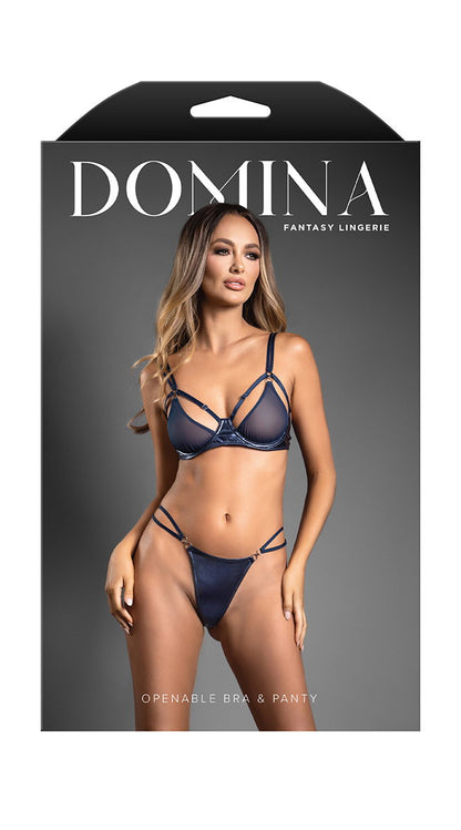 Metallic Cage Bra & Panty Set