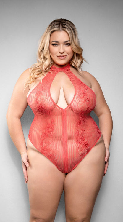 Plus Size Calliope Zipper Teddy
