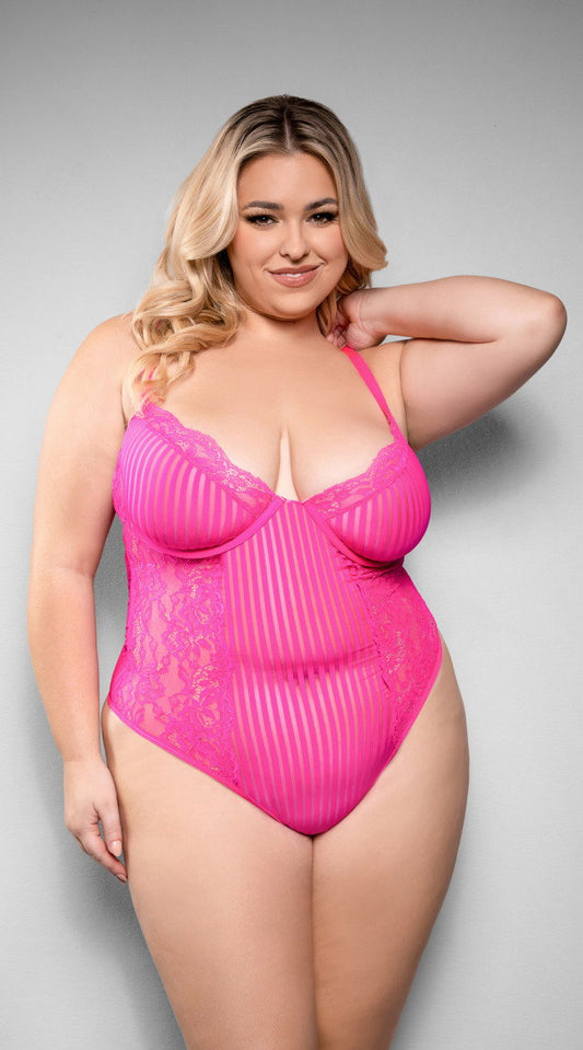 Plus Size Juliette Crotchless Teddy