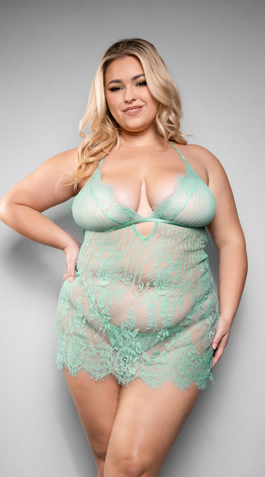 Plus Size Marina Chemise Set