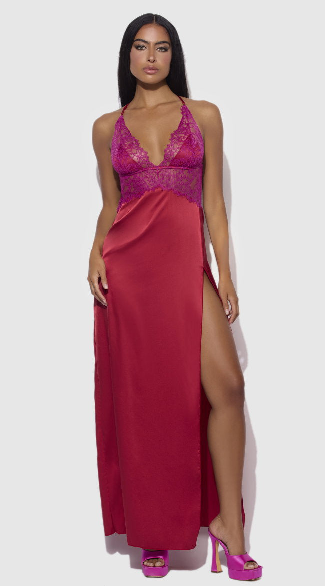 Jocelyn Long High Slit Gown