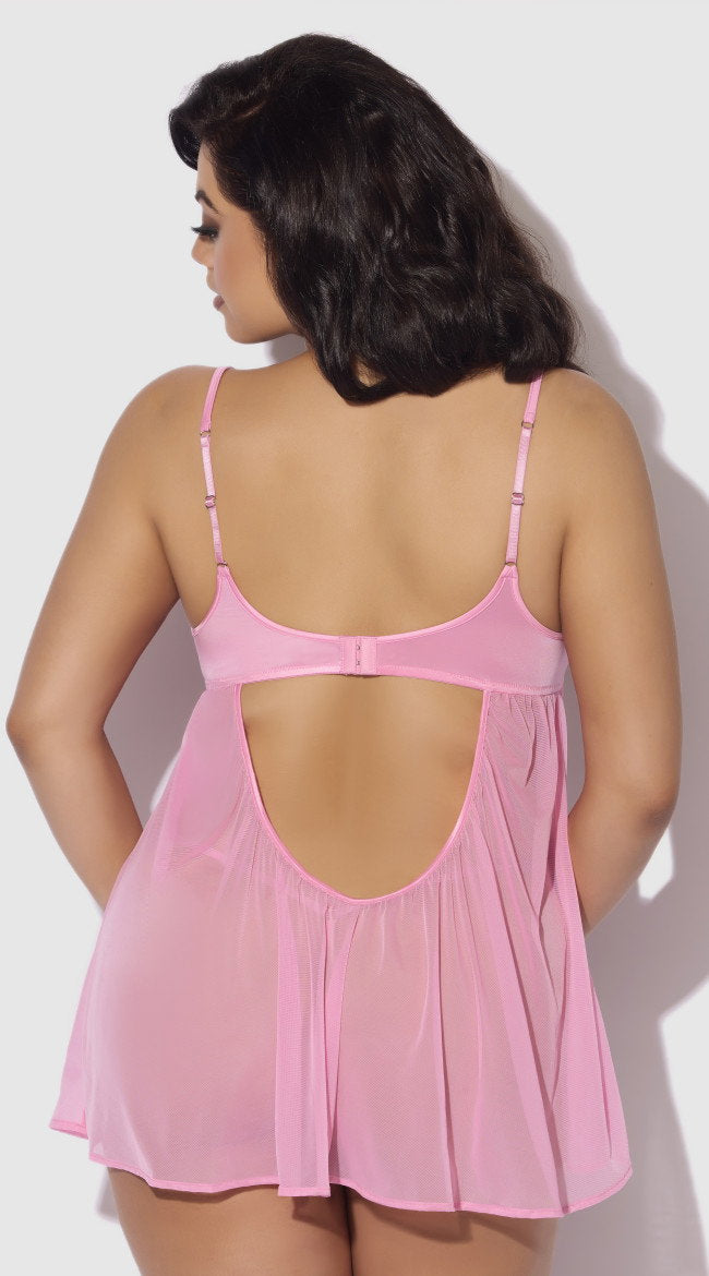Zoe Oil Slick Openable Cup Underwire Babydoll