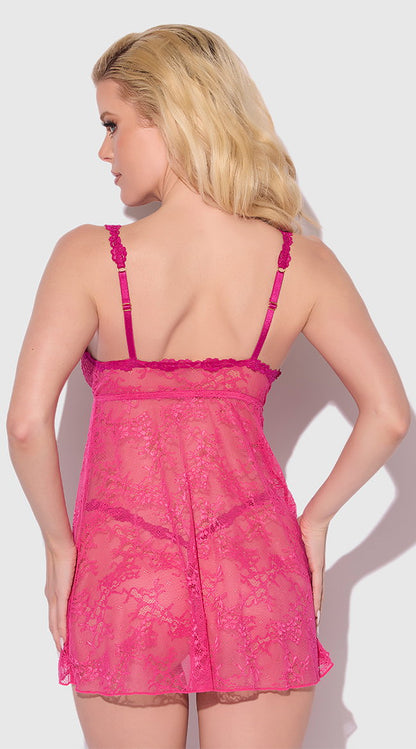 Yvone Lace Flyaway Babydoll