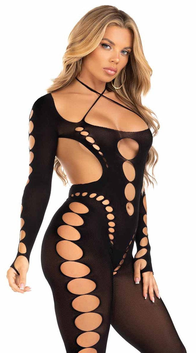 Seamless Cut-Out Bodystocking
