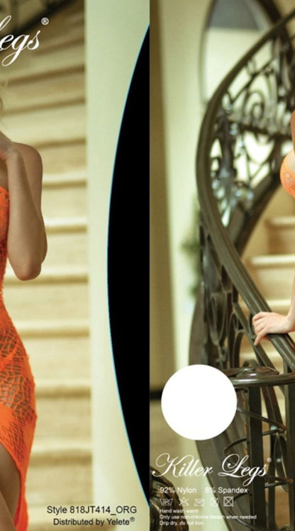 Flower Webbing Halter Neck Dress
