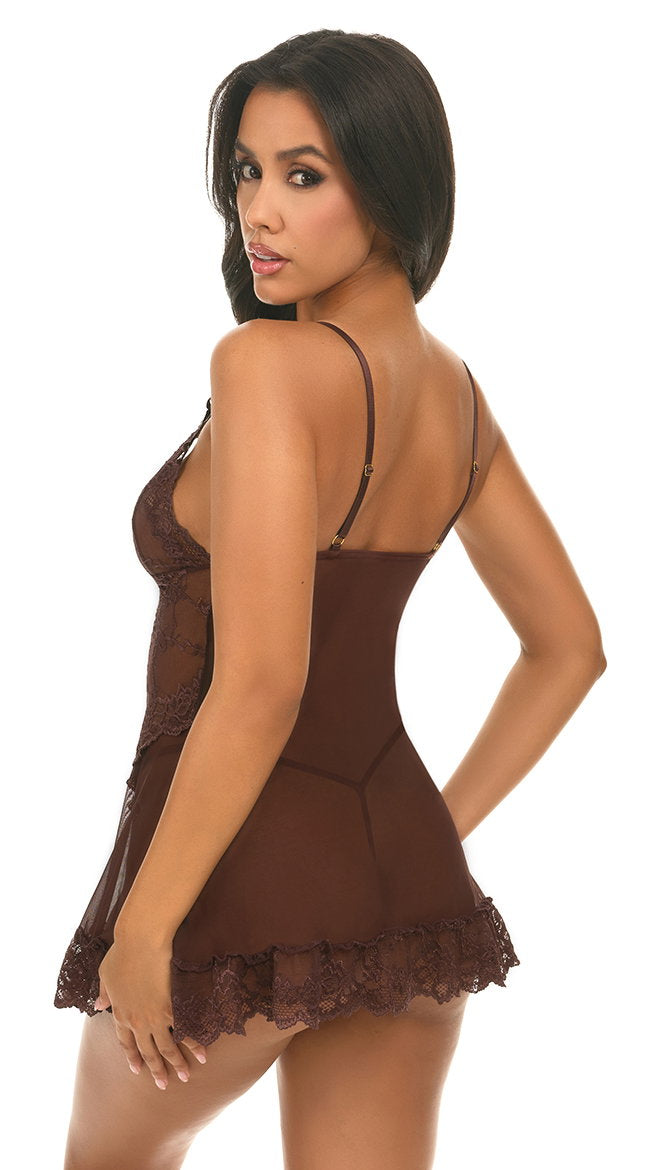 Flirty Lace Babydoll Set