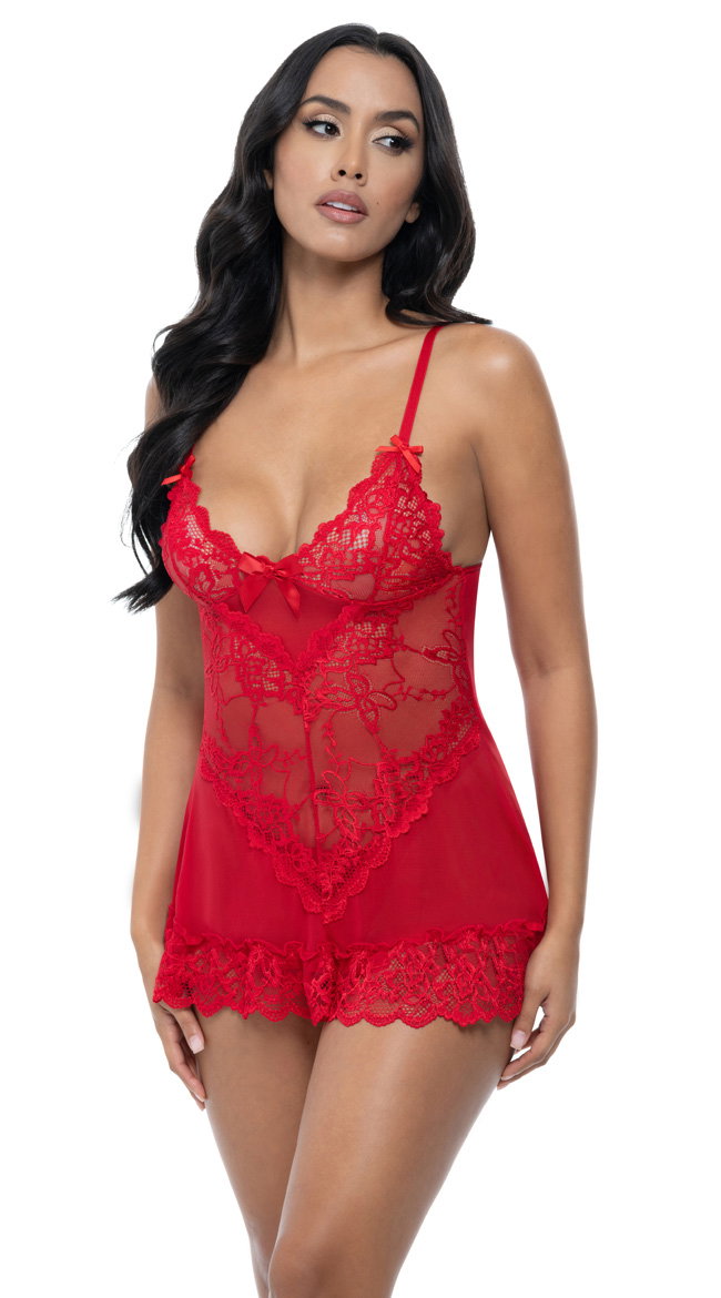 Flirty Lace Babydoll Set