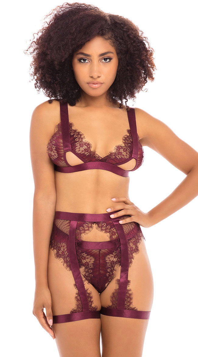 Janet Eyelash Lace Bra Set