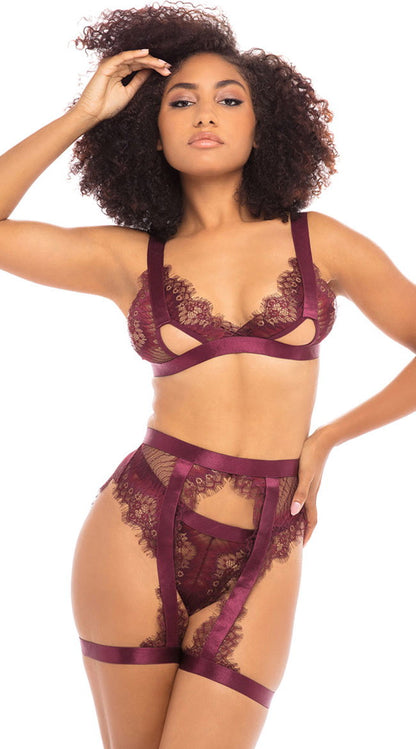 Janet Eyelash Lace Bra Set