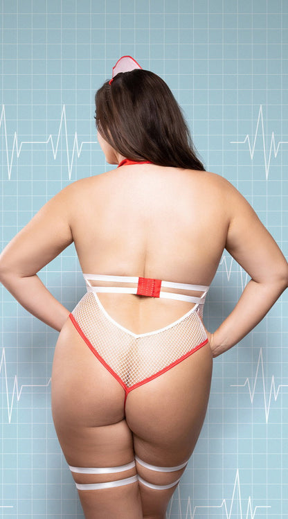 Plus Size Fever Dream Nurse Lingerie Costume Set