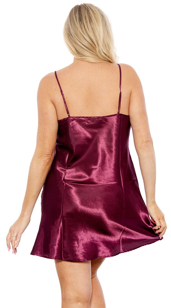 Plus Size Midnight Satin Chemise