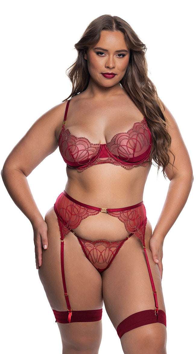 Plus Beaded Belle Garter Set