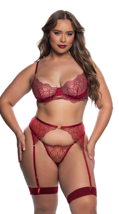 Plus Beaded Belle Garter Set