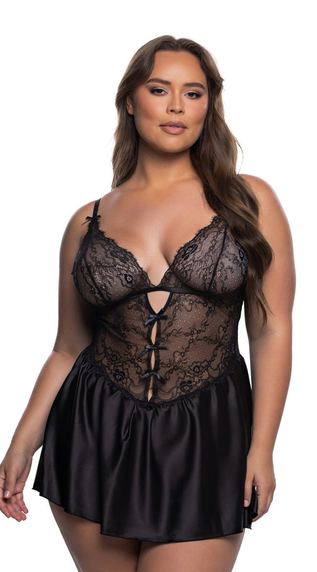 Plus Size Paradise Dream Lace Babydoll