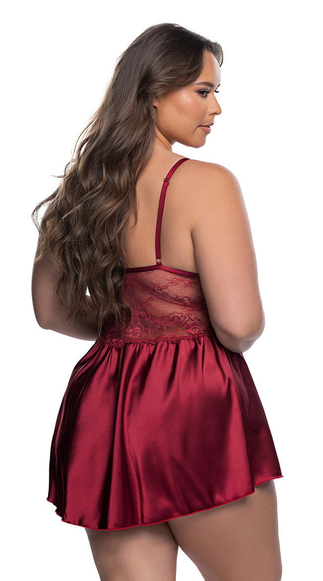 Plus Size Paradise Dream Lace Babydoll