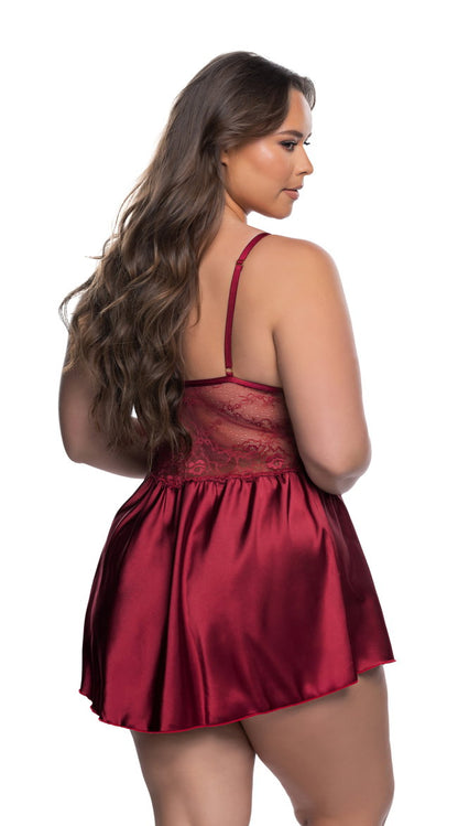 Plus Size Paradise Dream Lace Babydoll
