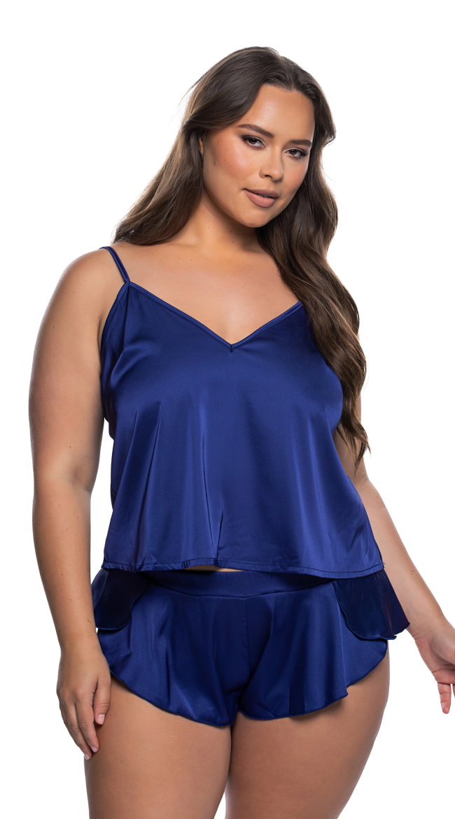 Plus Size Satin Essentials Cami Set
