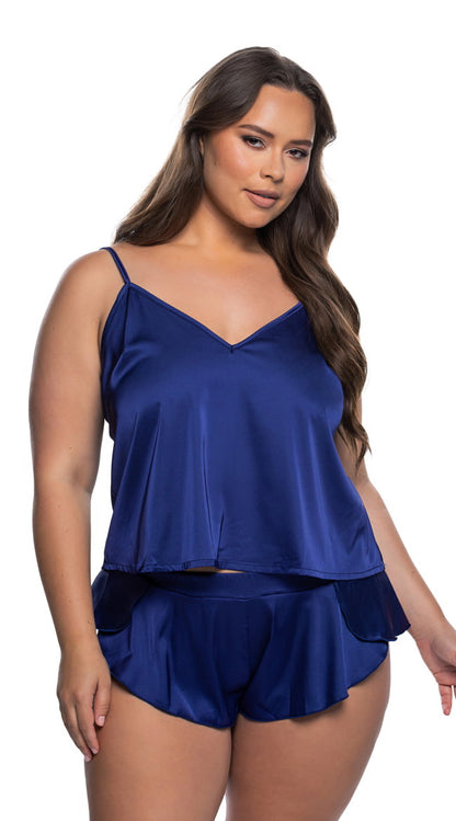 Plus Size Satin Essentials Cami Set