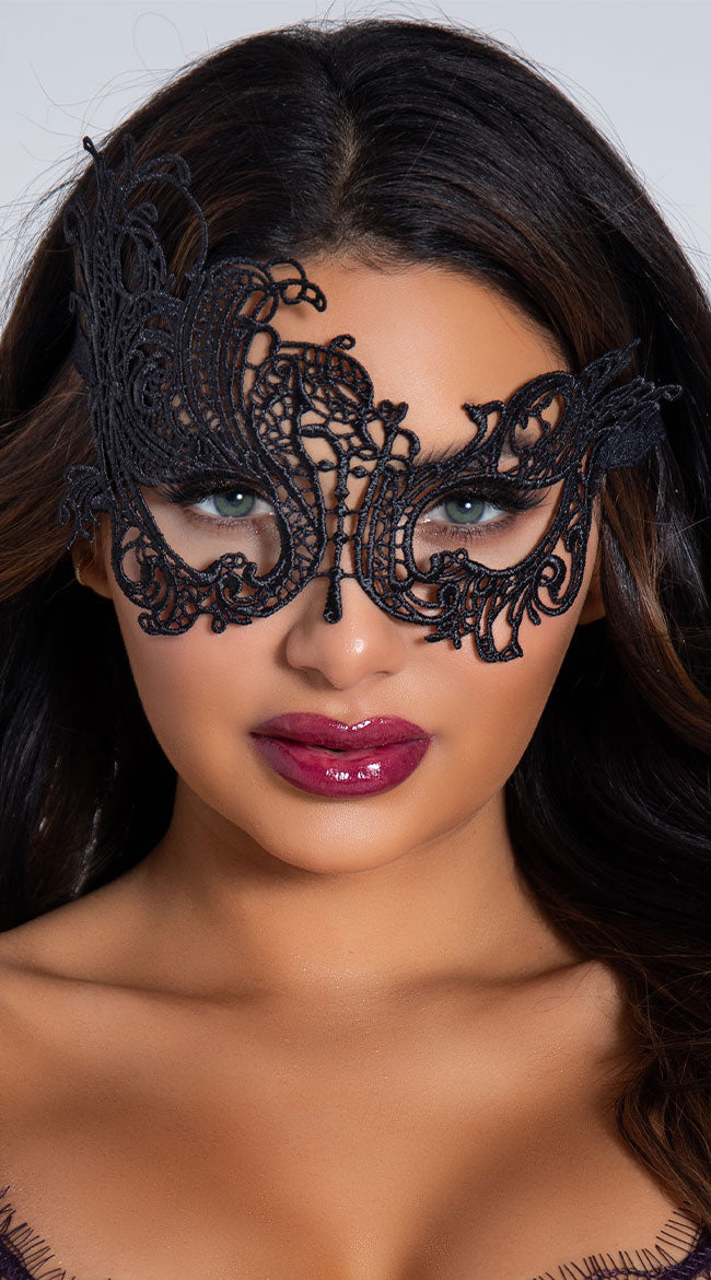Mysterious Black Eye Mask