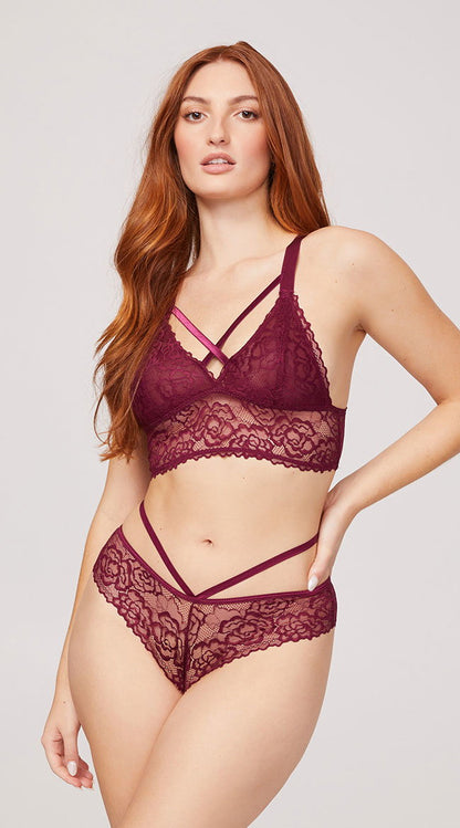 Lacy Longline Lattice Bralette
