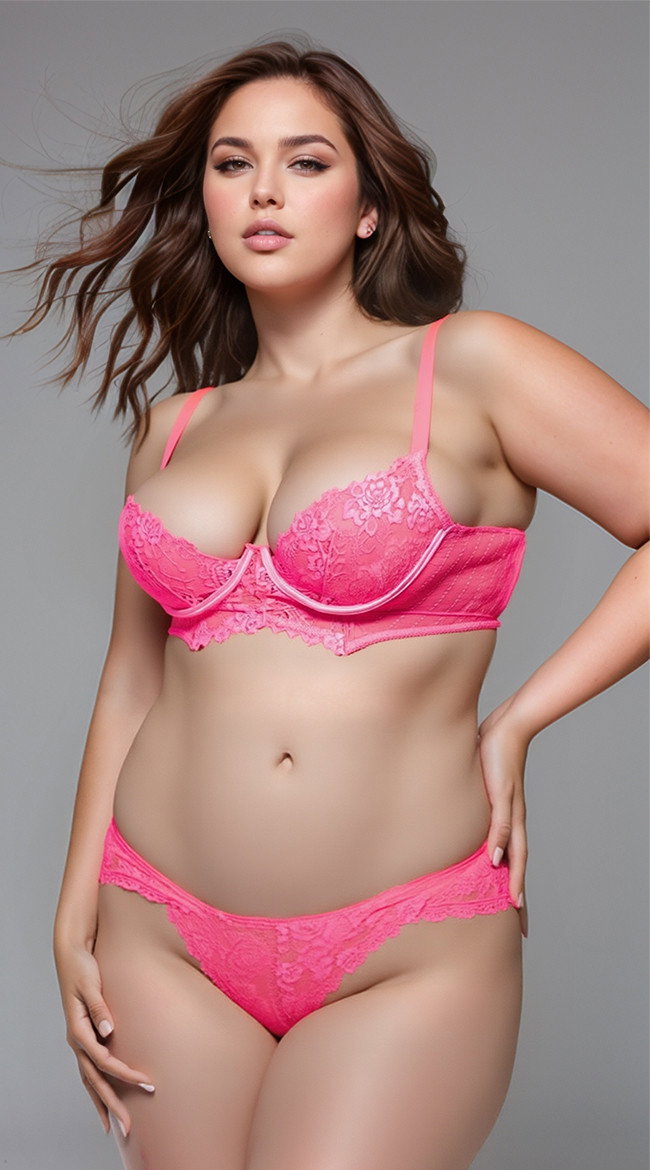 Plus Size Love To Flirt Bra Set