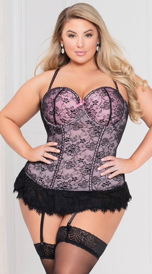 Plus Size Victorian Lace Bustier