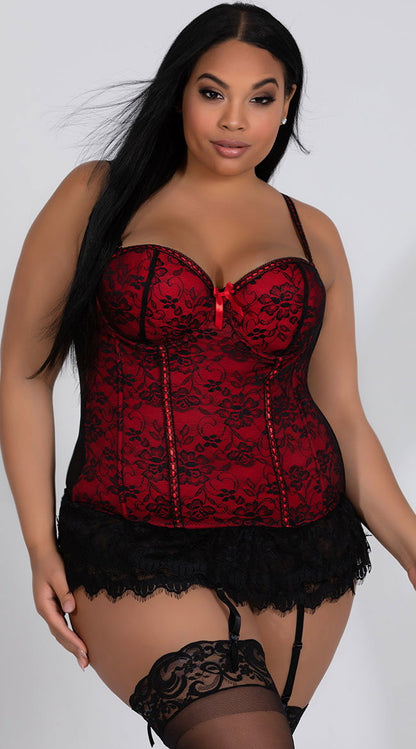 Plus Size Victorian Lace Bustier