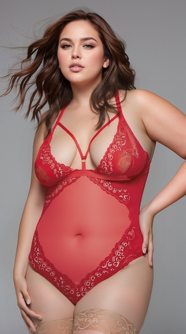 Yandy Plus Size Love Me Forever Teddy