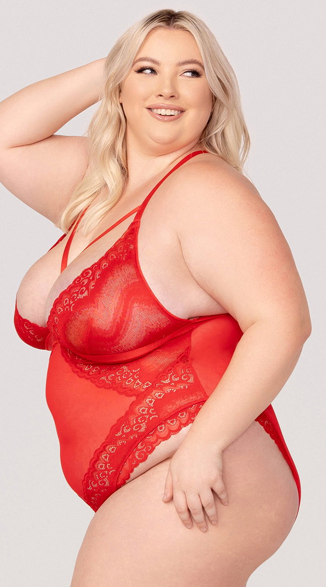 Yandy Plus Size Love Me Forever Teddy
