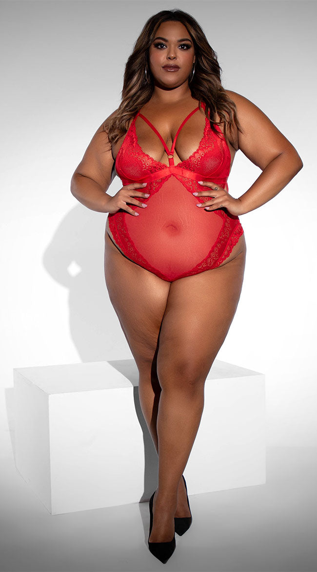 Yandy Plus Size Love Me Forever Teddy