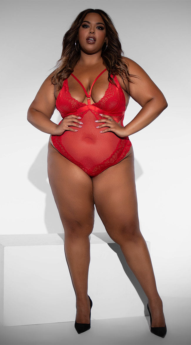 Yandy Plus Size Love Me Forever Teddy