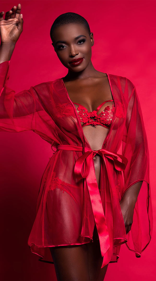 Yandy Appliques Abloom Robe